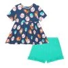 Posh Peanut Little Girl's & Girl's 2-Piece Homer Peplum Top & Ruffled Shorts Set For Kids -Posh Peanu Shop unnamed file 1006