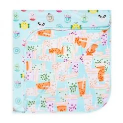 Posh Peanut Donuts Boba Time Double-Sided Patoo™ Blanket For Kids