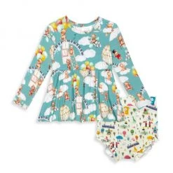 Baby's & Little Girl's FAO X Posh Peanut 2-Piece Teddy Bears Peplum Top & Bloomers Set For Kids