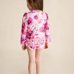 Posh Peanut Baby's & Little Girl's Floral Frill-Trim Rashguard Swimsuit For Kids -Posh Peanu Shop unnamed file 145