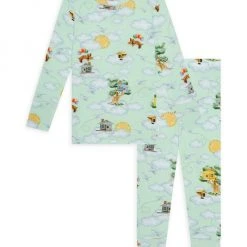 Posh Peanut Little Kid's Posh Tree House Two-Piece Basic Pajama Set For Kids