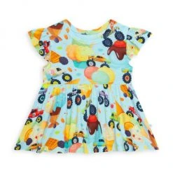 Posh Peanut Baby's & Little Girl's 2-Piece Monster Trucks Peplum Top & Bloomers Set For Kids -Posh Peanu Shop unnamed file 160