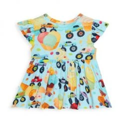 Posh Peanut Baby's & Little Girl's 2-Piece Monster Trucks Peplum Top & Bloomers Set For Kids -Posh Peanu Shop unnamed file 161