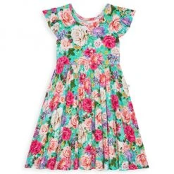 Posh Peanut Little Girl's Lennon Twirl Dress For Kids