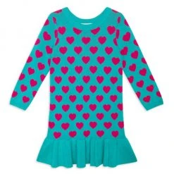 Posh Peanut Little Girl's & Girl's Queen Of Hearts Sweater Dress For Kids