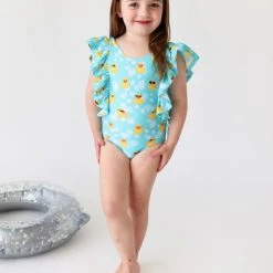Posh Peanut Little Girl's Ducky Ruffled One-Piece Swimsuit For Kids -Posh Peanu Shop unnamed file 213