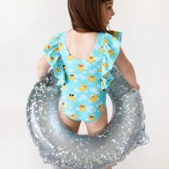 Posh Peanut Little Girl's Ducky Ruffled One-Piece Swimsuit For Kids -Posh Peanu Shop unnamed file 214