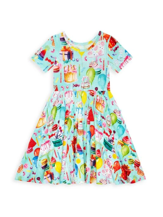 Posh Peanut Little Girl's & Girls Happy Birthday Twirl Dress For Kids 3 Posh Peanut Little Girl's & Girls Happy Birthday Twirl Dress For Kids