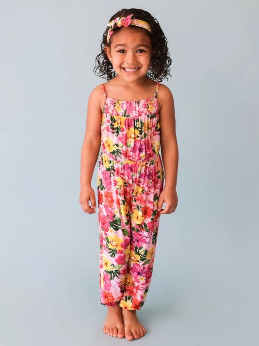 Posh Peanut Little Girl's & Girl's Malana Smocked Jumpsuit For Kids 4 Posh Peanut Little Girl's & Girl's Malana Smocked Jumpsuit For Kids - Image 2