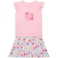 Posh Peanut Little Girl's & Girl's Carissa Ruffled Cap Sleeve T-Shirt For Kids -Posh Peanu Shop unnamed file 245