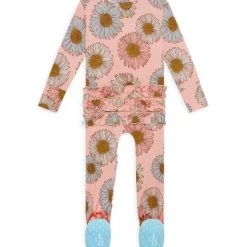 Posh Peanut Baby Girl's Millie Ruffled Zip-Up Footie For Kids -Posh Peanu Shop unnamed file 248