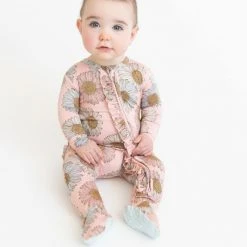Posh Peanut Baby Girl's Millie Ruffled Zip-Up Footie For Kids -Posh Peanu Shop unnamed file 249