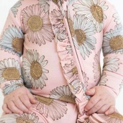 Posh Peanut Baby Girl's Millie Ruffled Zip-Up Footie For Kids -Posh Peanu Shop unnamed file 250