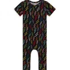 Posh Peanut Baby Boy's & Little Boy's Lightning Bolt Footless Romper For Kids