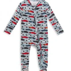 Posh Peanut Baby Boy's Miles Dual-End Zip-Up One-Piece Footie For Kids