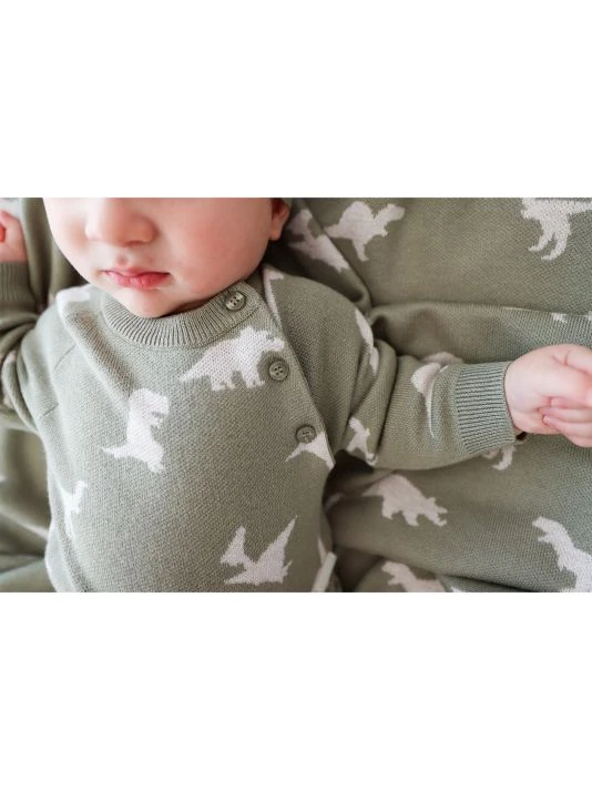 Posh Peanut Baby Boy's Poshosaurus 3-Piece Sweater, Legging & Beanie Set For Kids 8 Posh Peanut Baby Boy's Poshosaurus 3-Piece Sweater, Legging & Beanie Set For Kids - Image 6