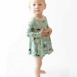 Posh Peanut Baby Girl's To The Stars Ruffled Bodysuit Dress For Kids -Posh Peanu Shop unnamed file 328