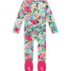 Posh Peanut Baby Girl's Lennon Ruffled Footie For Kids -Posh Peanu Shop unnamed file 331