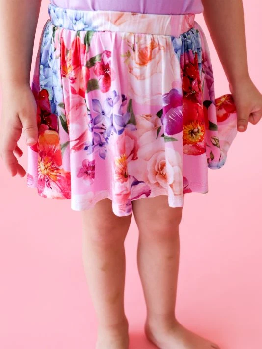 Posh Peanut Little Girl's & Girl's Brisa Floral Print Skort For Kids 5 Posh Peanut Little Girl's & Girl's Brisa Floral Print Skort For Kids - Image 3