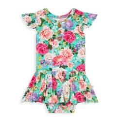 Posh Peanut Baby's & Little Girl's Lennon Ruffled Twirl Bodysuit For Kids