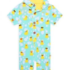 Posh Peanut Baby's & Little Boy's Footless Henley Shortalls For Kids