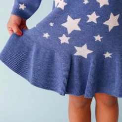 Posh Peanut Little Girl's & Girl's Galaxy Long Sleeve Sweeater Dress For Kids -Posh Peanu Shop unnamed file 427