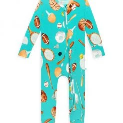 Posh Peanut Baby Boy's & Little Boy's Sports Day Double Zippered Footie For Kids