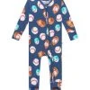 Posh Peanut Baby Boy's Homer Baseball Print One-Piece Footie For Kids