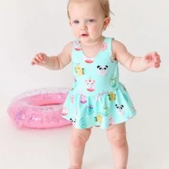 Posh Peanut Baby's,Little Girl's & Girl's One-Piece Donut Twirl Skirt Swimsuit For Kids -Posh Peanu Shop unnamed file 469