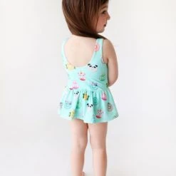 Posh Peanut Baby's,Little Girl's & Girl's One-Piece Donut Twirl Skirt Swimsuit For Kids -Posh Peanu Shop unnamed file 472