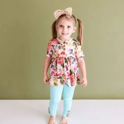 Posh Peanut Little Girl's & Girl's Marisol Henley Pepelum Top & Leggings Set For Kids -Posh Peanu Shop unnamed file 498