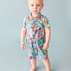 Posh Peanut Baby Boy's Wave Collared Henley Romper For Kids 4 Posh Peanut Baby Boy's Wave Collared Henley Romper For Kids -Posh Peanu Shop unnamed file 509