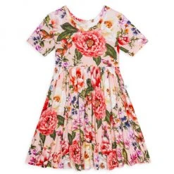 Posh Peanut Little Girl's & Girl's Marisol Short-Sleeve Basic Twirl Dress For Kids