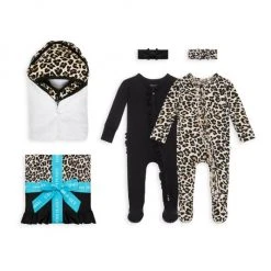 Posh Peanut Baby Girl's Lana Leopard 6-Piece Gift Box Set For Kids