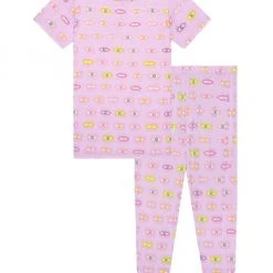 Posh Peanut Little Girl's & Girl's Cleo 2-Piece Short-Sleeved Pajama Set For Kids