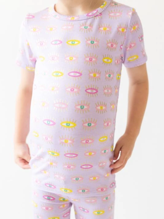 Posh Peanut Little Girl's & Girl's Cleo 2-Piece Short-Sleeved Pajama Set For Kids 7 Posh Peanut Little Girl's & Girl's Cleo 2-Piece Short-Sleeved Pajama Set For Kids - Image 5