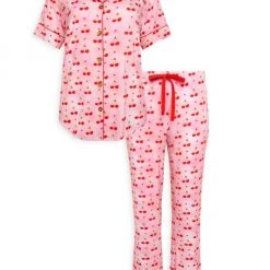 Posh Peanut Women's Very Cherry 2-Piece Pajama Set