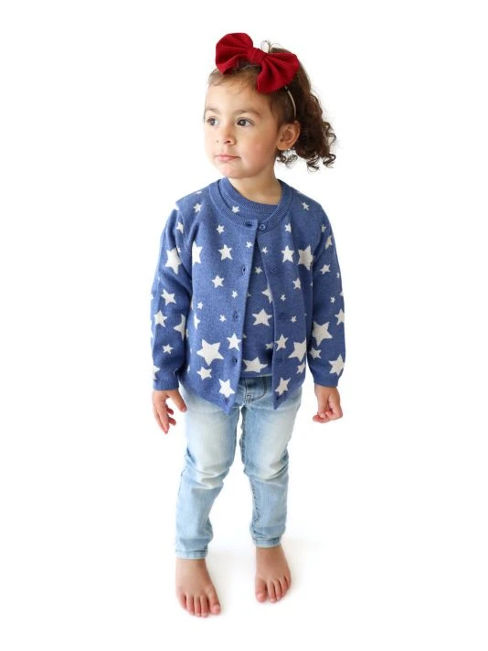 Posh Peanut Little Girl's & Girl's Galaxy Cardigan Jacket For Kids 6 Posh Peanut Little Girl's & Girl's Galaxy Cardigan Jacket For Kids - Image 4