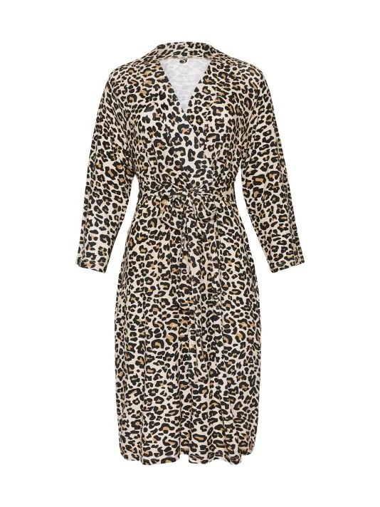 Posh Peanut Lana Leopard-Print Mommy Robe 3 Posh Peanut Lana Leopard-Print Mommy Robe