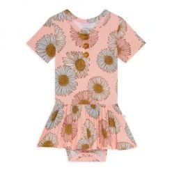 Posh Peanut Baby's & Little Girl's Millie Henley Twirl Bodysuit For Kids