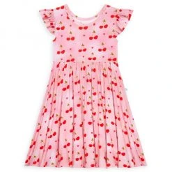 Posh Peanut Little Girl's & Girl's Very Cherry Twirl Dress For Kids