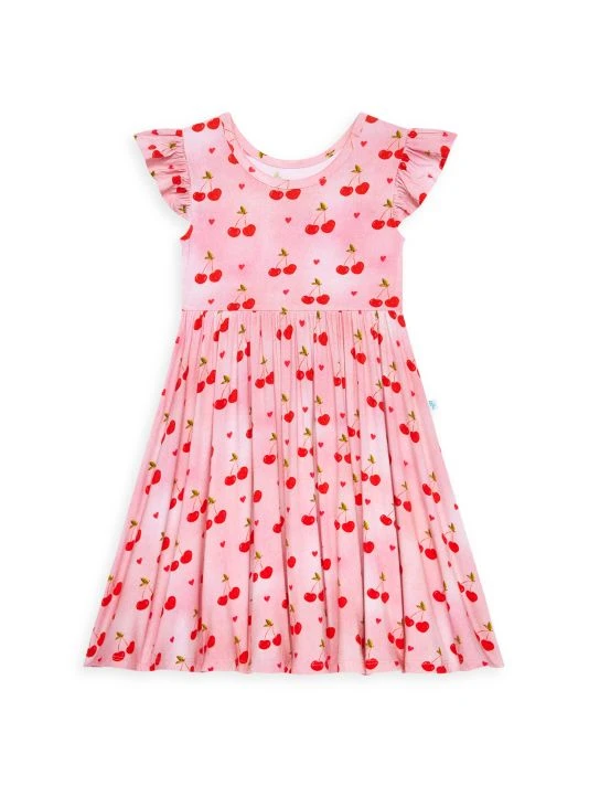 Posh Peanut Little Girl's & Girl's Very Cherry Twirl Dress For Kids 3 Posh Peanut Little Girl's & Girl's Very Cherry Twirl Dress For Kids