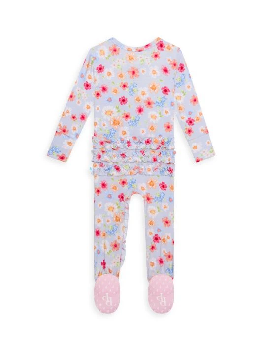 Posh Peanut Baby Girl's Carissa Ruffled Double Zip One-Piece Footie For Kids 4 Posh Peanut Baby Girl's Carissa Ruffled Double Zip One-Piece Footie For Kids - Image 2