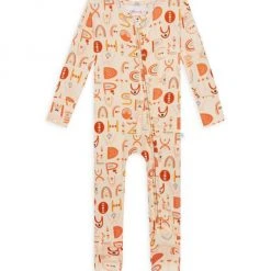 Posh Peanut Baby's Alphabet Medley Zippered Footie For Kids