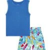 Posh Peanut Little Boy's & Boy's 2-Piece Wave Deep Tank Top & Shorts Set For Kids