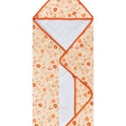 Posh Peanut Alphabet Medley Hooded Towel For Kids