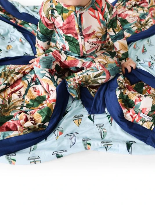 Posh Peanut Tropicana Gilligan Luxe Patoo Blanket For Kids 5 Posh Peanut Tropicana Gilligan Luxe Patoo Blanket For Kids - Image 3