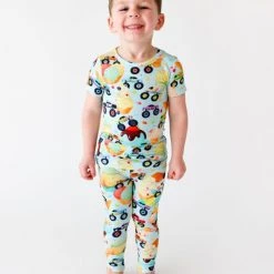 Posh Peanut Little Boy's 2-Piece Monster Trucks Basic Pajama Set For Kids -Posh Peanu Shop unnamed file 691
