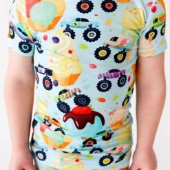 Posh Peanut Little Boy's 2-Piece Monster Trucks Basic Pajama Set For Kids -Posh Peanu Shop unnamed file 692
