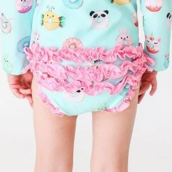 Posh Peanut Baby's & Little Girl's Donuts Frill-Trim Rashguard Swimsuit For Kids -Posh Peanu Shop unnamed file 697